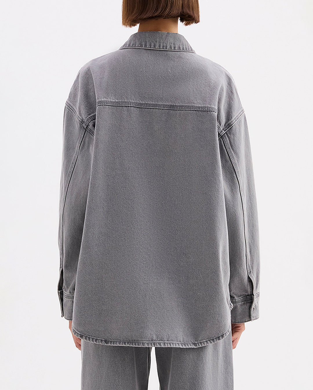 Calvi Denim Shacket - Steel - Nude Lucy