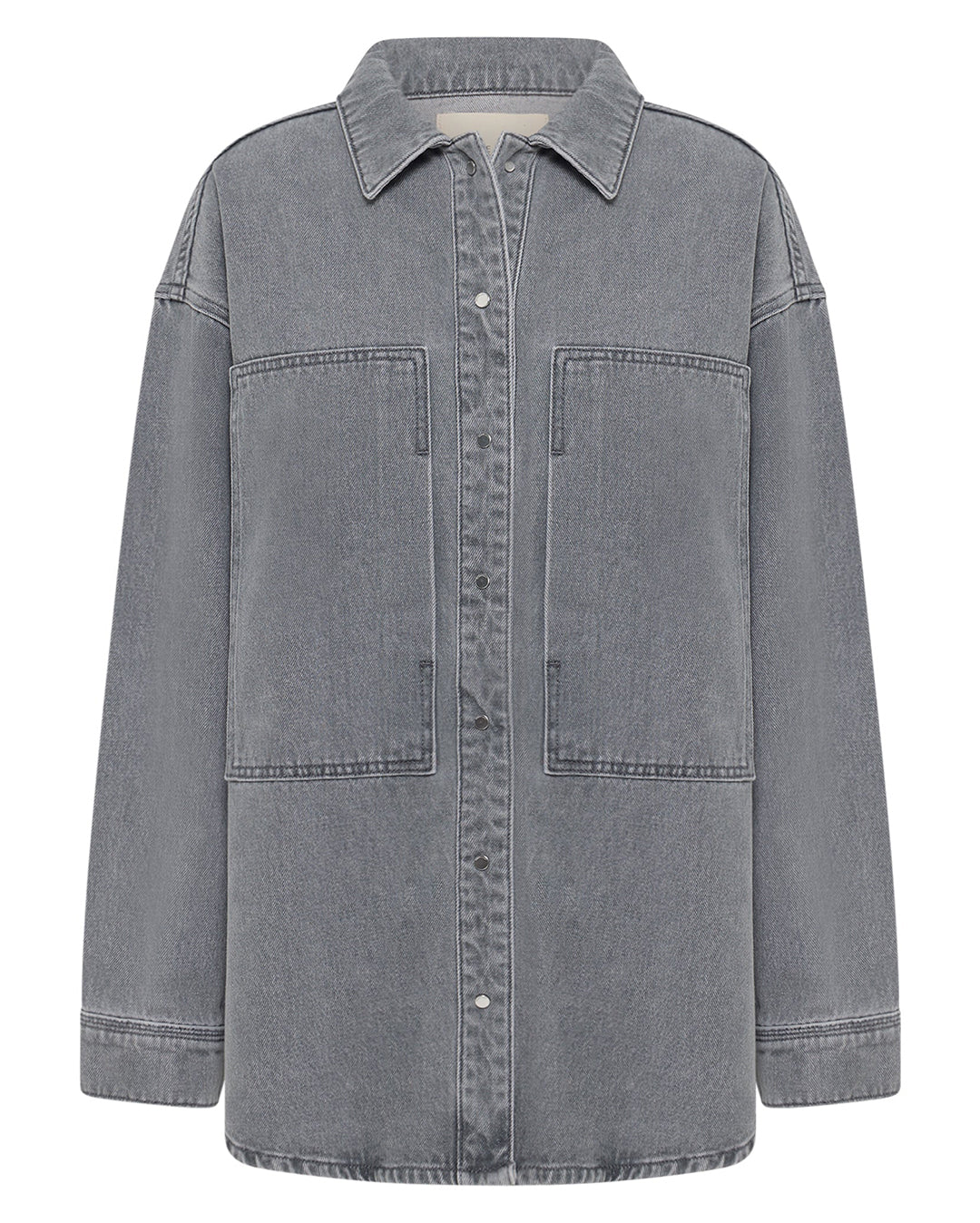 Calvi Denim Shacket - Steel - Nude Lucy