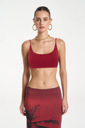 Sporty Crop - Carmine Red by Summi Summi