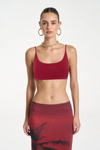 Sporty Crop - Carmine Red by Summi Summi