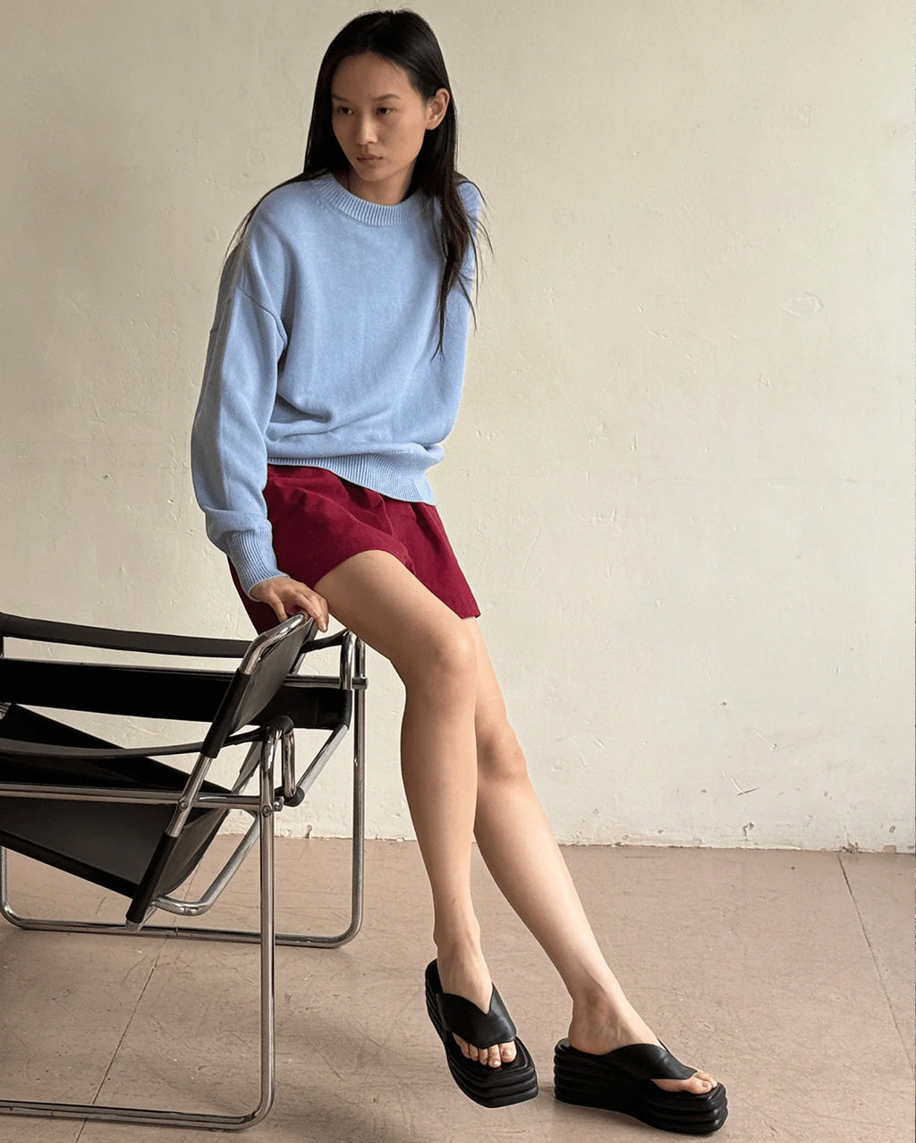 Jean Wedge Sandal - Black