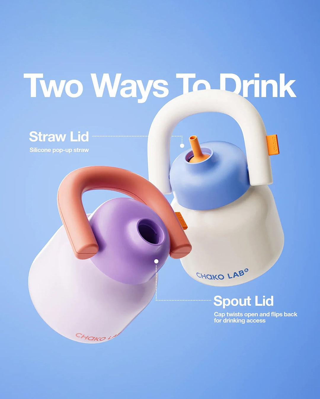 Chako Lab LinLin Kettle 1000ml - White & Blue | Wally NZ
