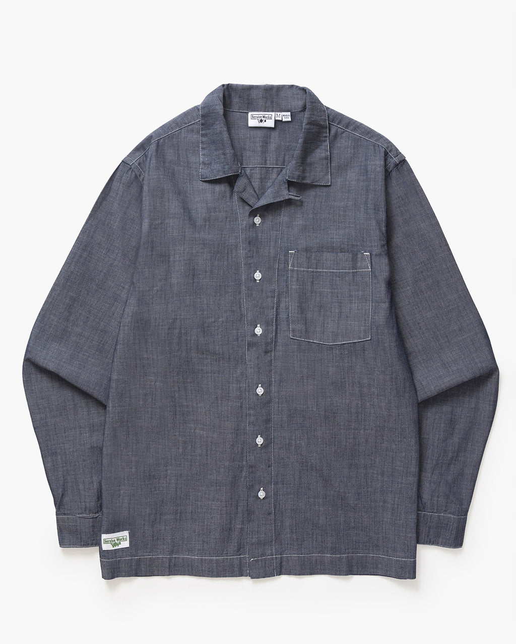 Chambray Resort Shirt - Dark Blue - Service Works