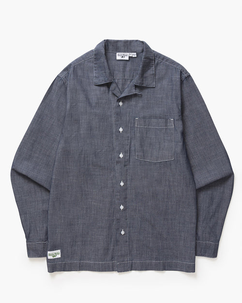 Chambray Resort Shirt - Dark Blue - Service Works