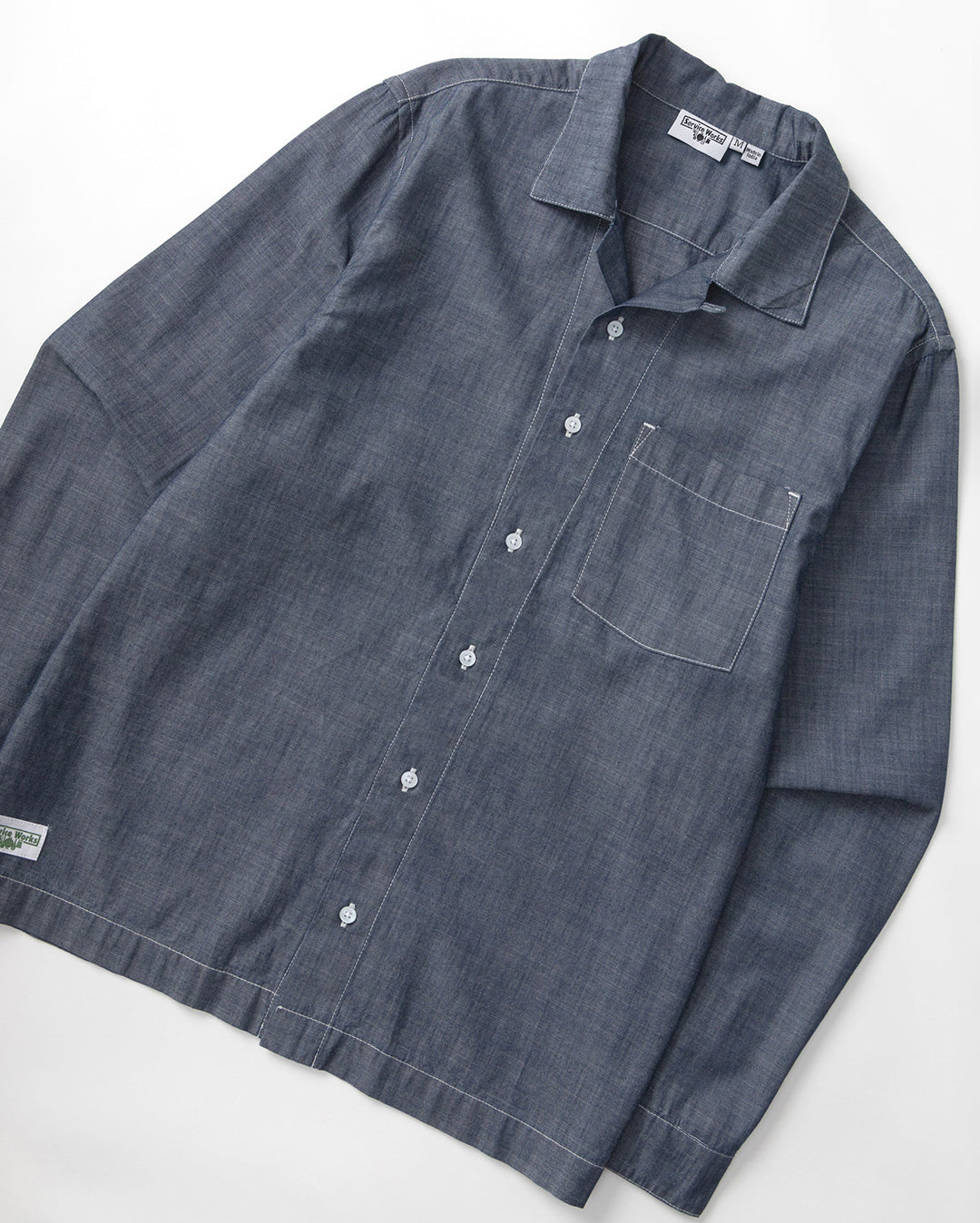 Chambray Resort Shirt - Dark Blue - Service Works