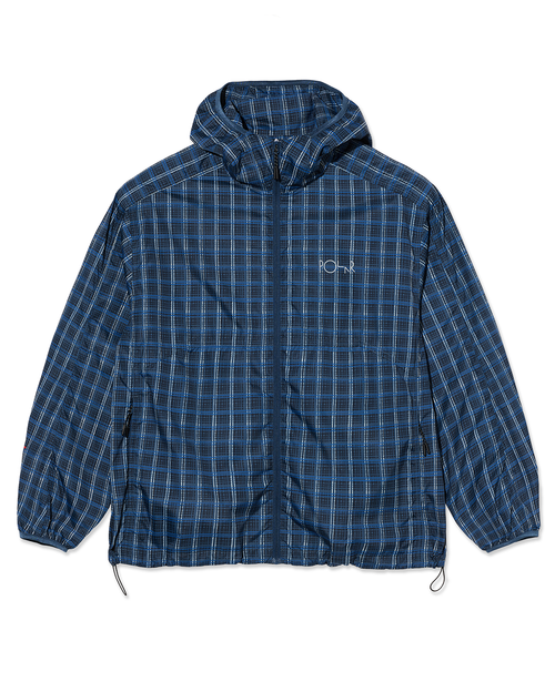 Chase Light Shell Jacket - Blue Check - Polar Skate Co