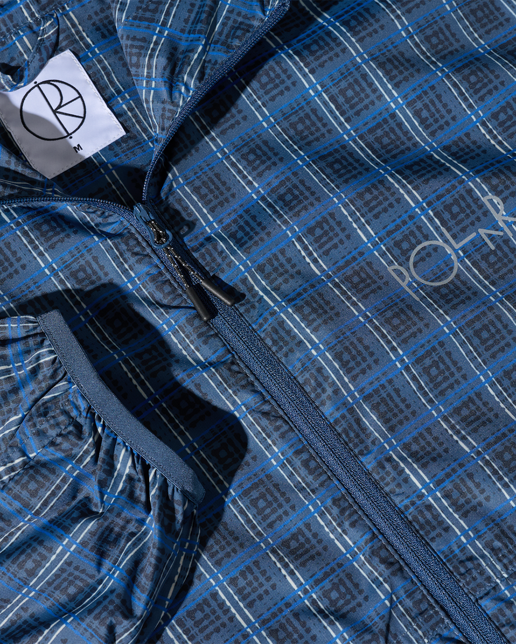 Chase Light Shell Jacket - Blue Check - Polar Skate Co