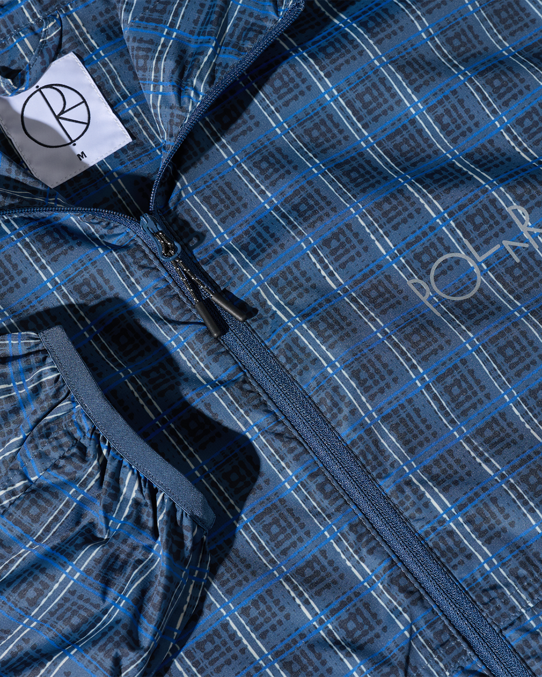 Chase Light Shell Jacket - Blue Check - Polar Skate Co