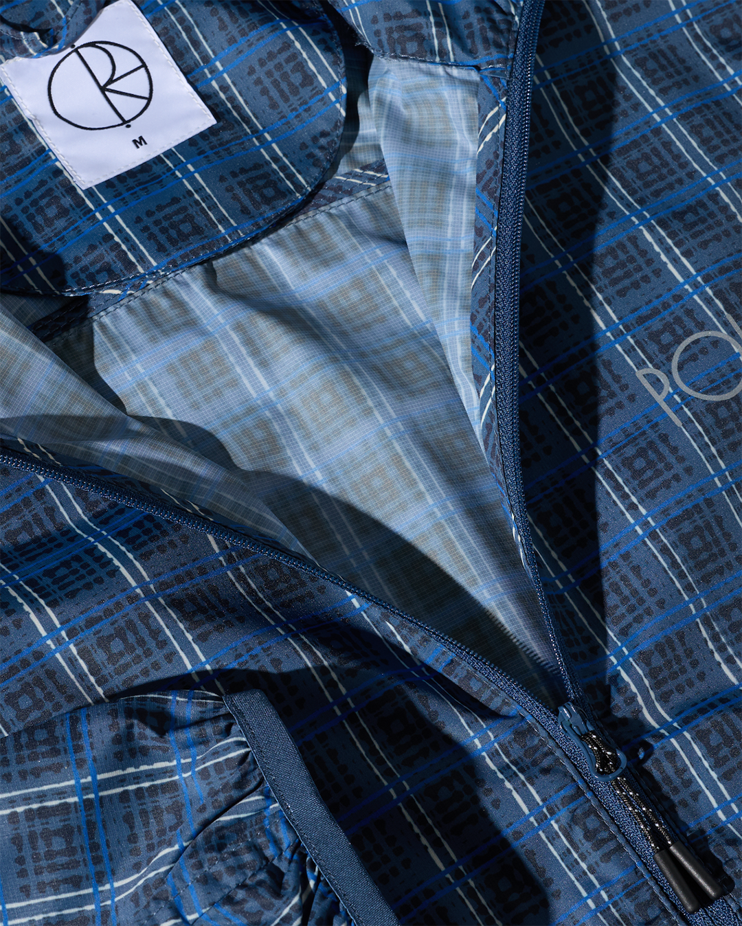 Chase Light Shell Jacket - Blue Check - Polar Skate Co