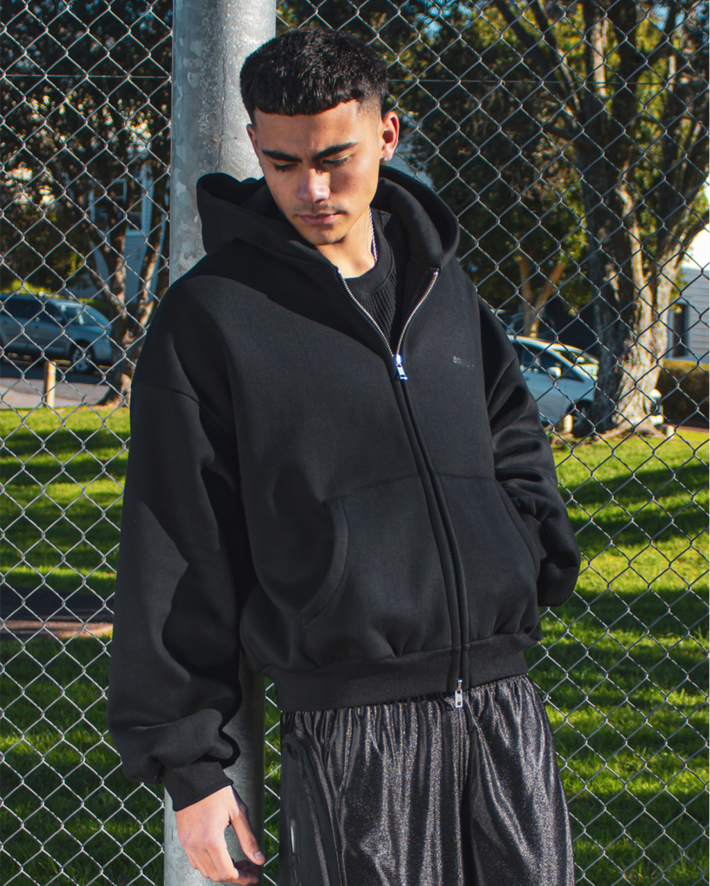 Classic Zip Hoodie - Black - Checks Downtown