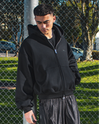 Classic Zip Hoodie - Black - Checks Downtown