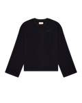 Idle Waffle Top - Black - Checks Downtown