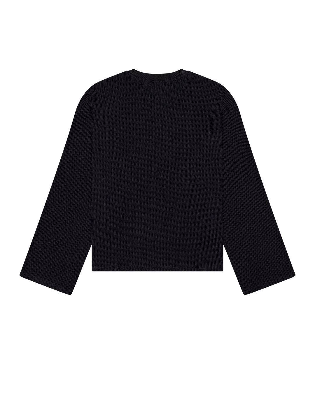 Idle Waffle Top - Black - Checks Downtown