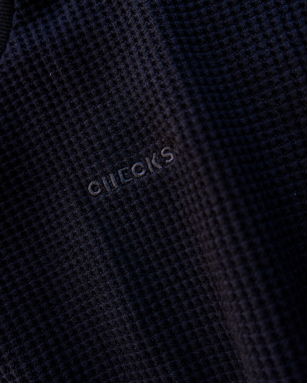 Idle Waffle Top - Black - Checks Downtown