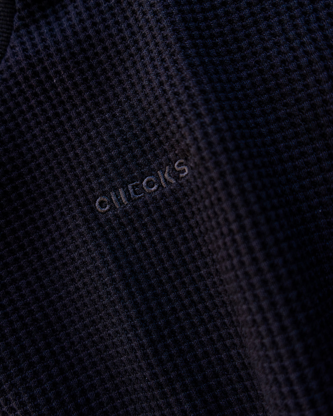 Idle Waffle Top - Black - Checks Downtown
