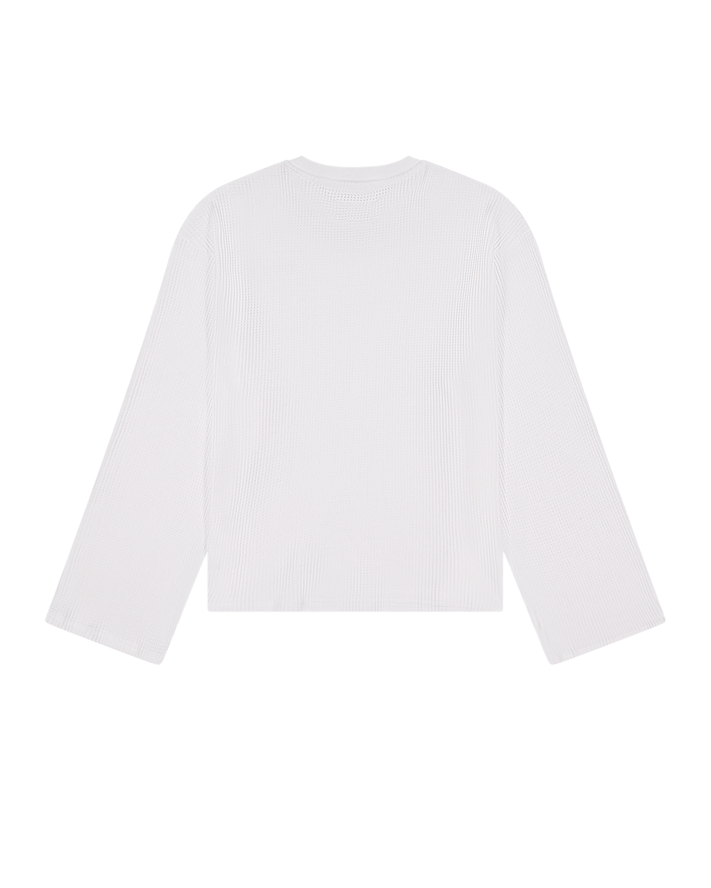 Idle Waffle Top - White - Checks Downtown