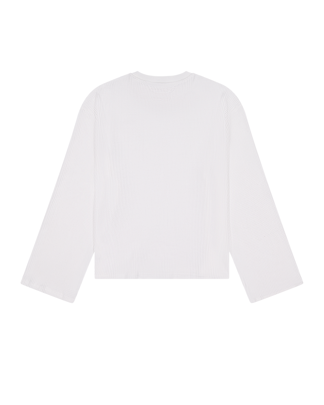 Idle Waffle Top - White - Checks Downtown