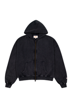 Lark Zip Hoodie - Black Wash