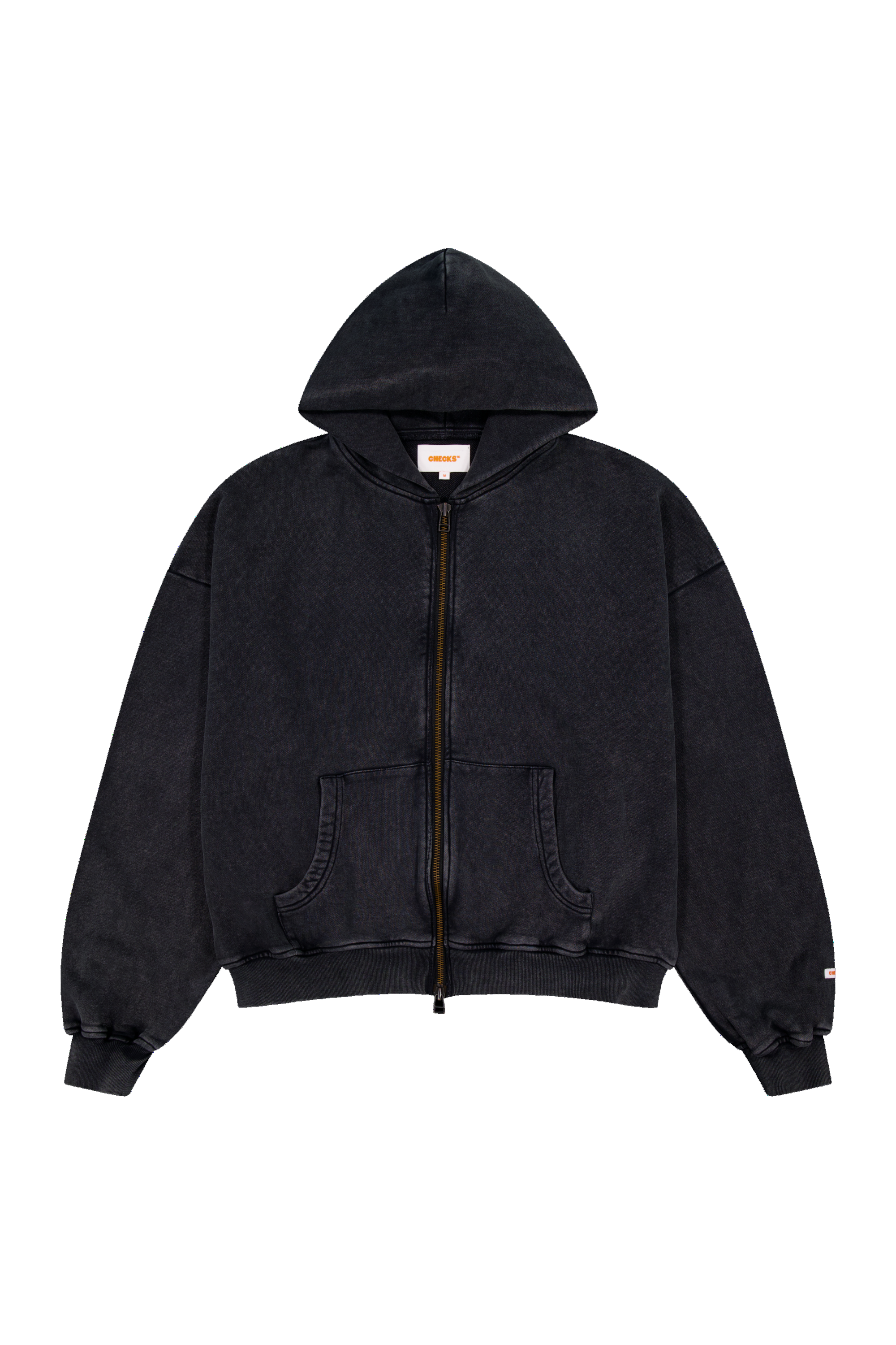 Lark Zip Hoodie - Black Wash