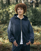 Lark Zip Hoodie - Black Wash