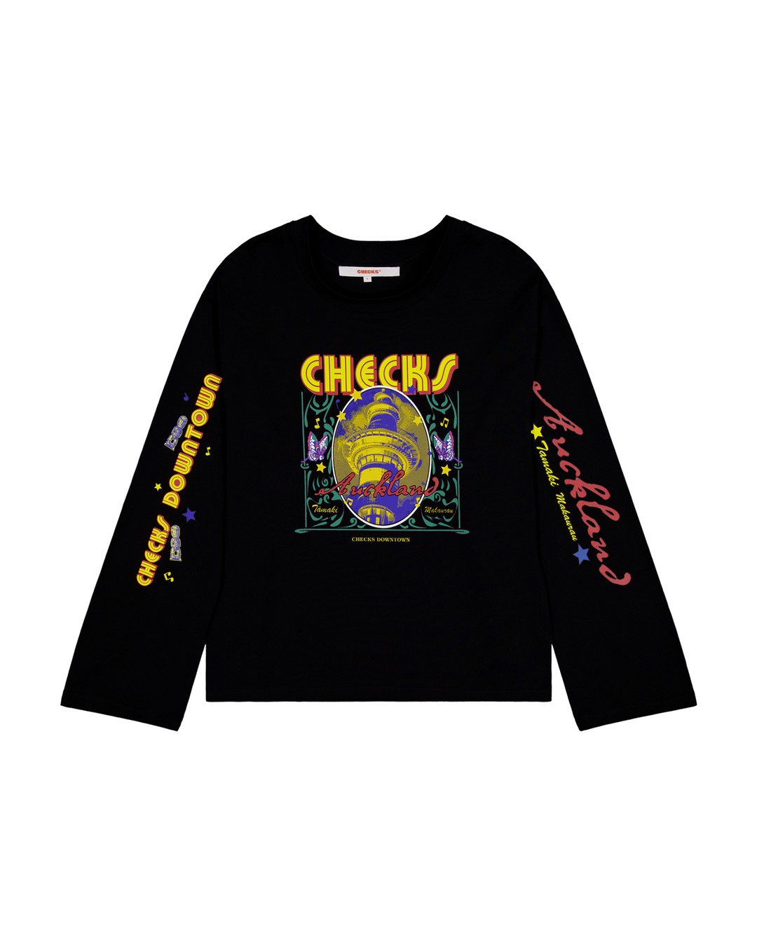 Tamaki City Series Long Sleeve Tee - Black - Checks Downtown