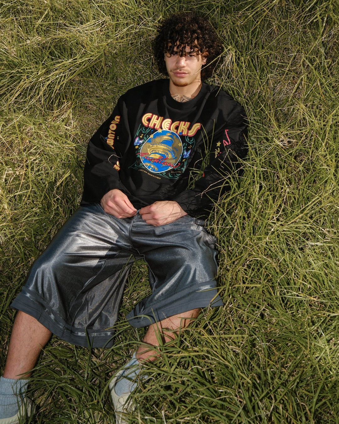 Tamaki City Series Long Sleeve Tee - Black - Checks Downtown