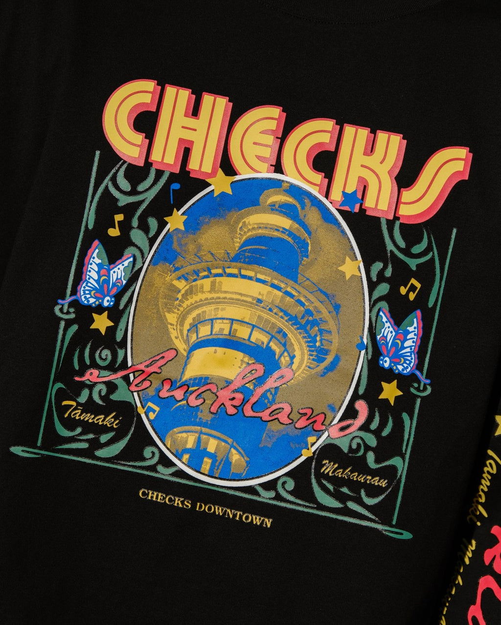 Tamaki City Series Long Sleeve Tee - Black - Checks Downtown
