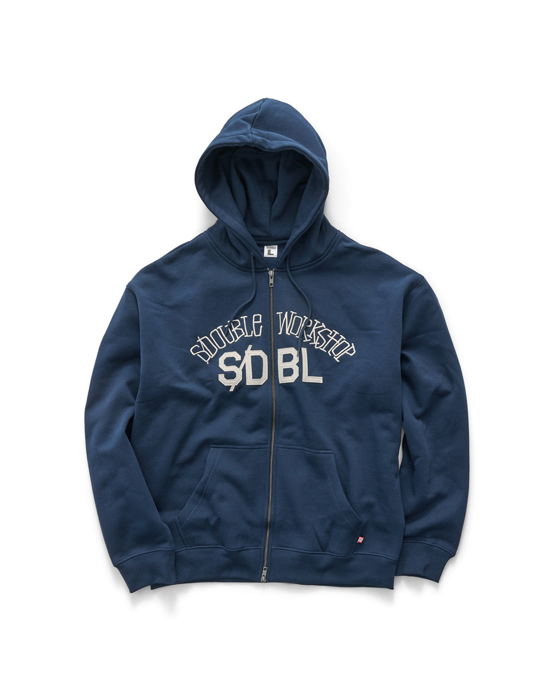 Chuck Fleece Zip Hoodie - Navy - S-Double