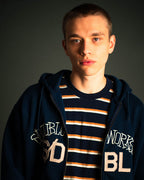 Chuck Fleece Zip Hoodie - Navy - S-Double