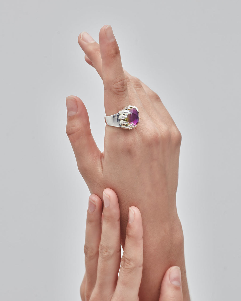 Claw Ring - Mystic Quartz / Sterling Silver - Stolen Girlfriends Club