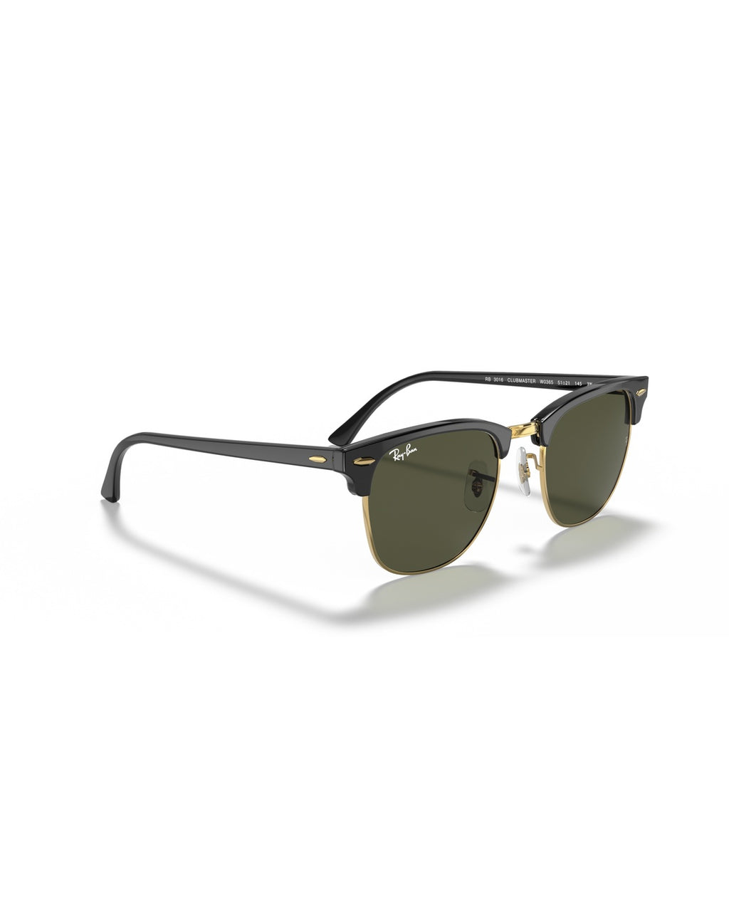 Clubmaster Sunglasses - Black on Gold/G-15 Green - Ray-Ban
