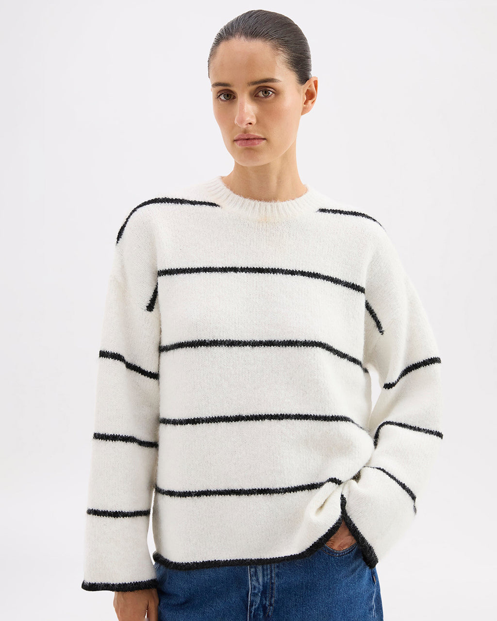 Colter Knit - Black Stripe - Nude Lucy