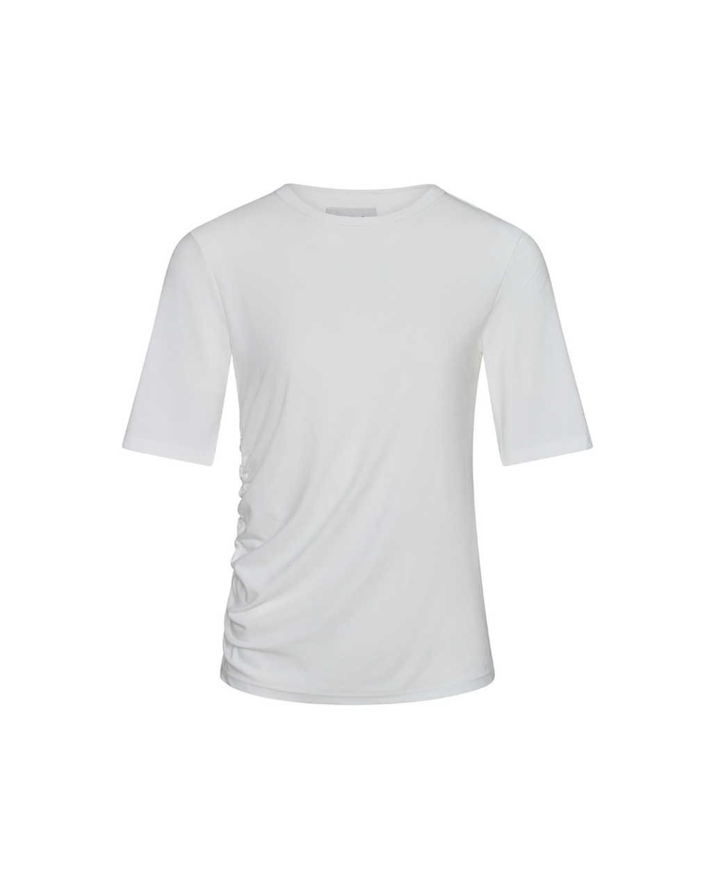 Ruched SS Tee - Ivory