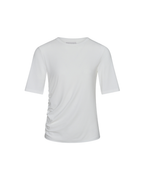 Ruched SS Tee - Ivory