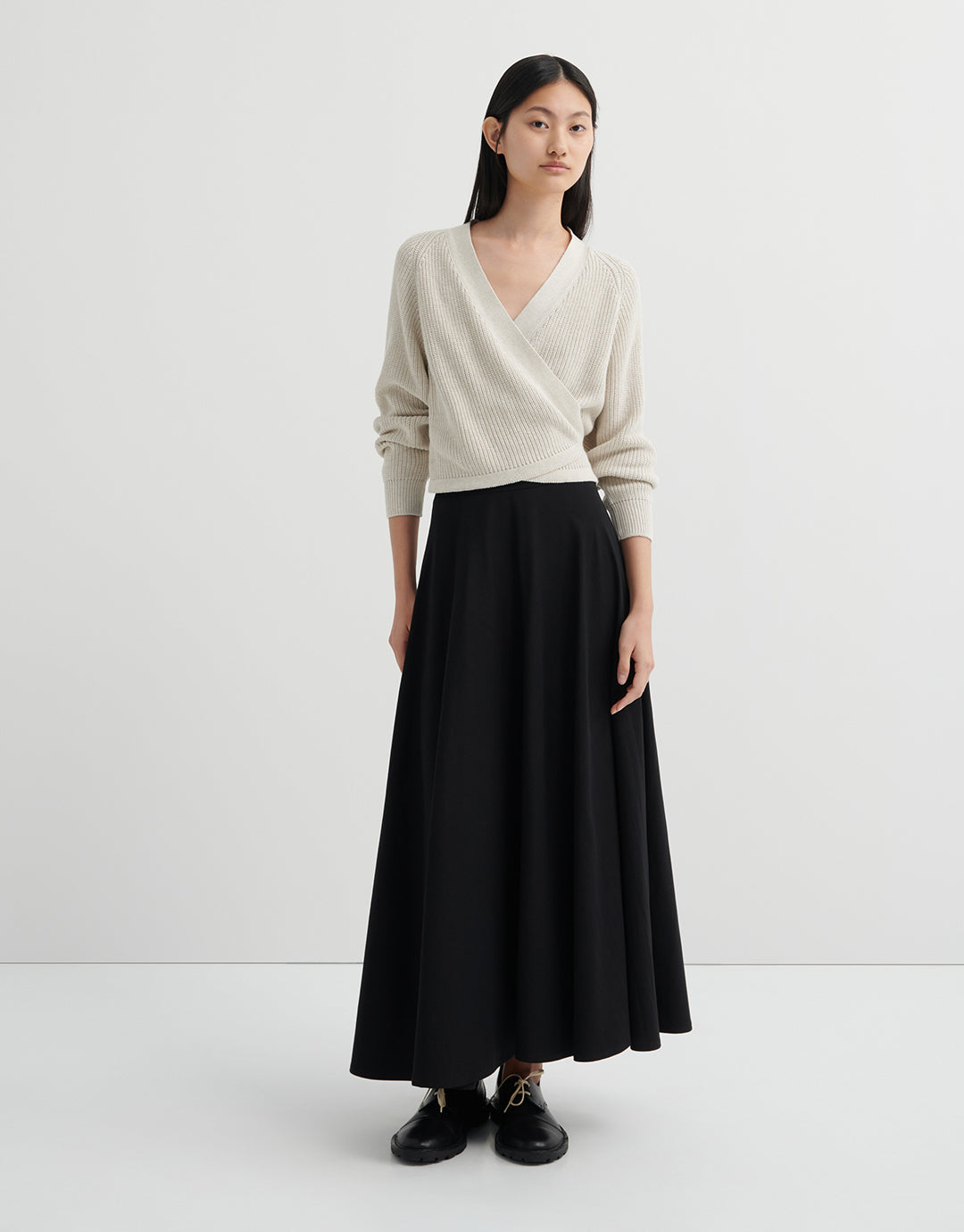 Composure Cardigan - Oat Melange by Kowtow - view 3