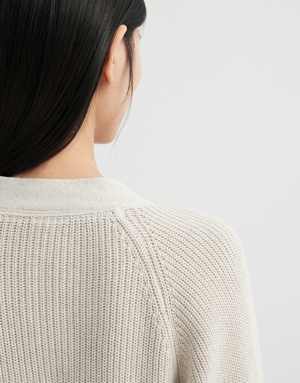 Composure Cardigan - Oat Melange by Kowtow - view 4