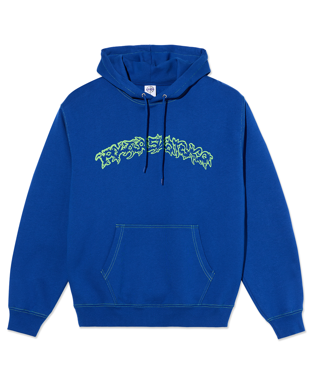 Contrast Dave Hoodie Crude Logo - Egyptian Blue - Polar Skate Co