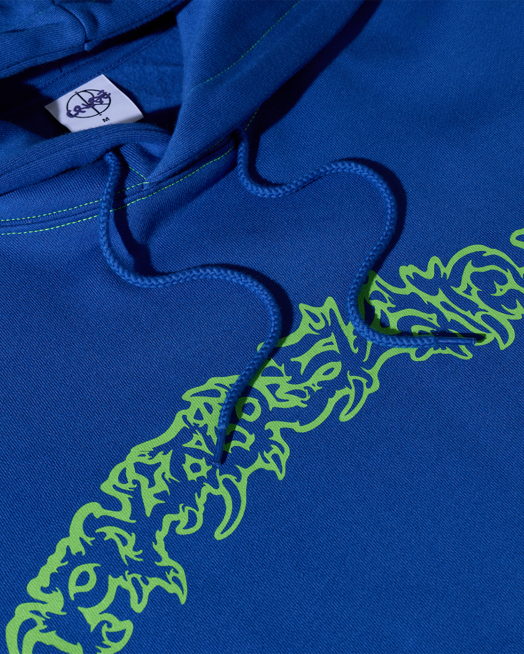 Contrast Dave Hoodie Crude Logo - Egyptian Blue - Polar Skate Co