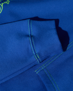 Contrast Dave Hoodie Crude Logo - Egyptian Blue - Polar Skate Co