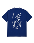 Contrast Tee Doodle - Ultramarine/White 2