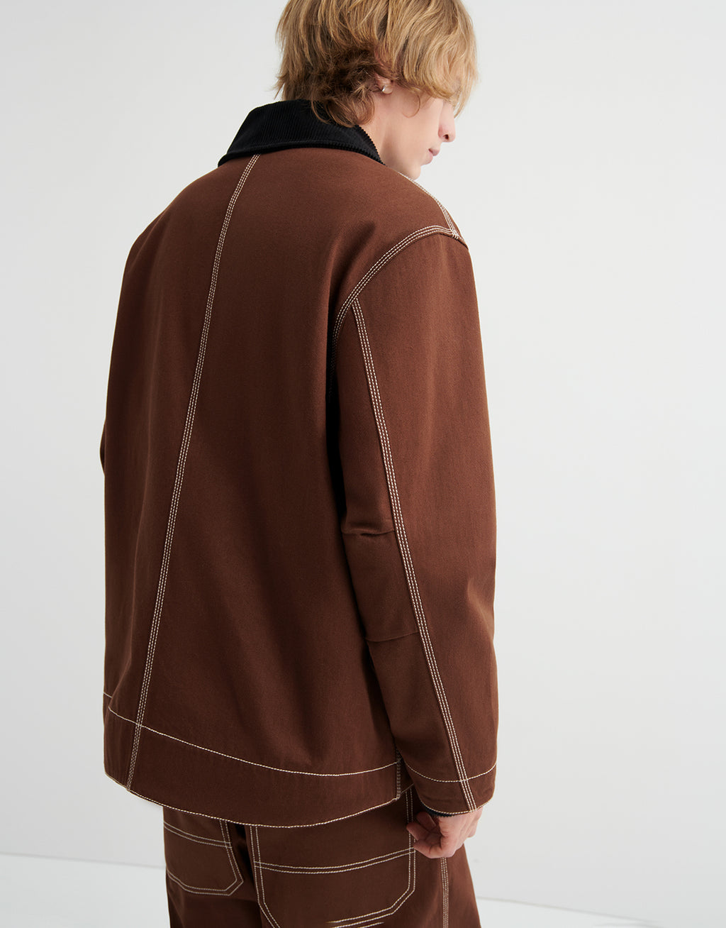 Craft Jacket - Brown Denim by Kowtow - view 2