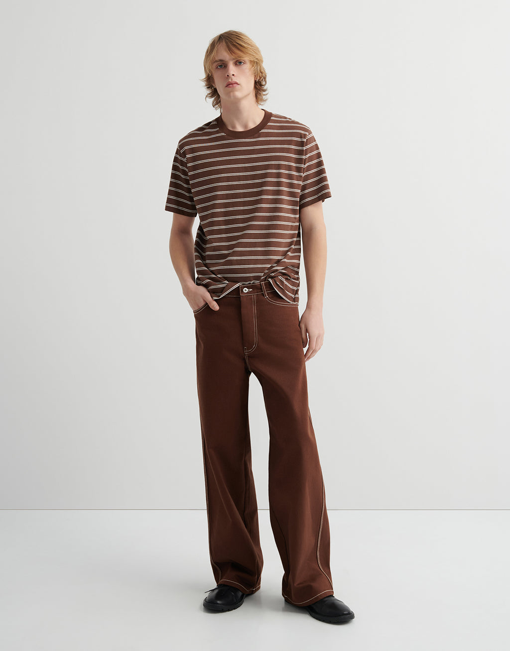 Craft Jeans - Brown Denim by Kowtow - view 2