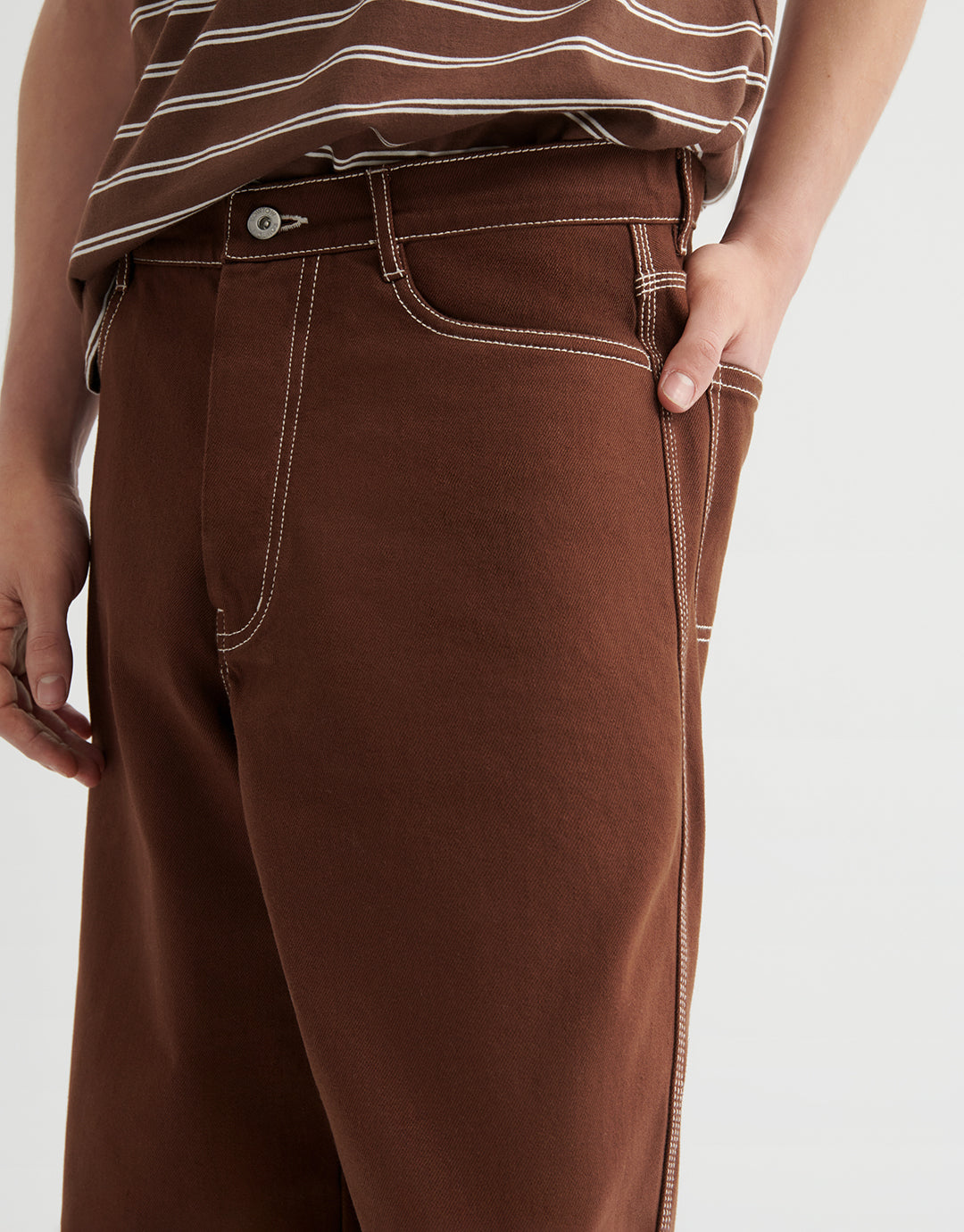 Craft Jeans - Brown Denim by Kowtow - view 4