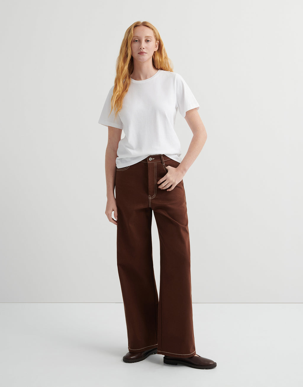 Craft Jeans - Brown Denim by Kowtow - view 6