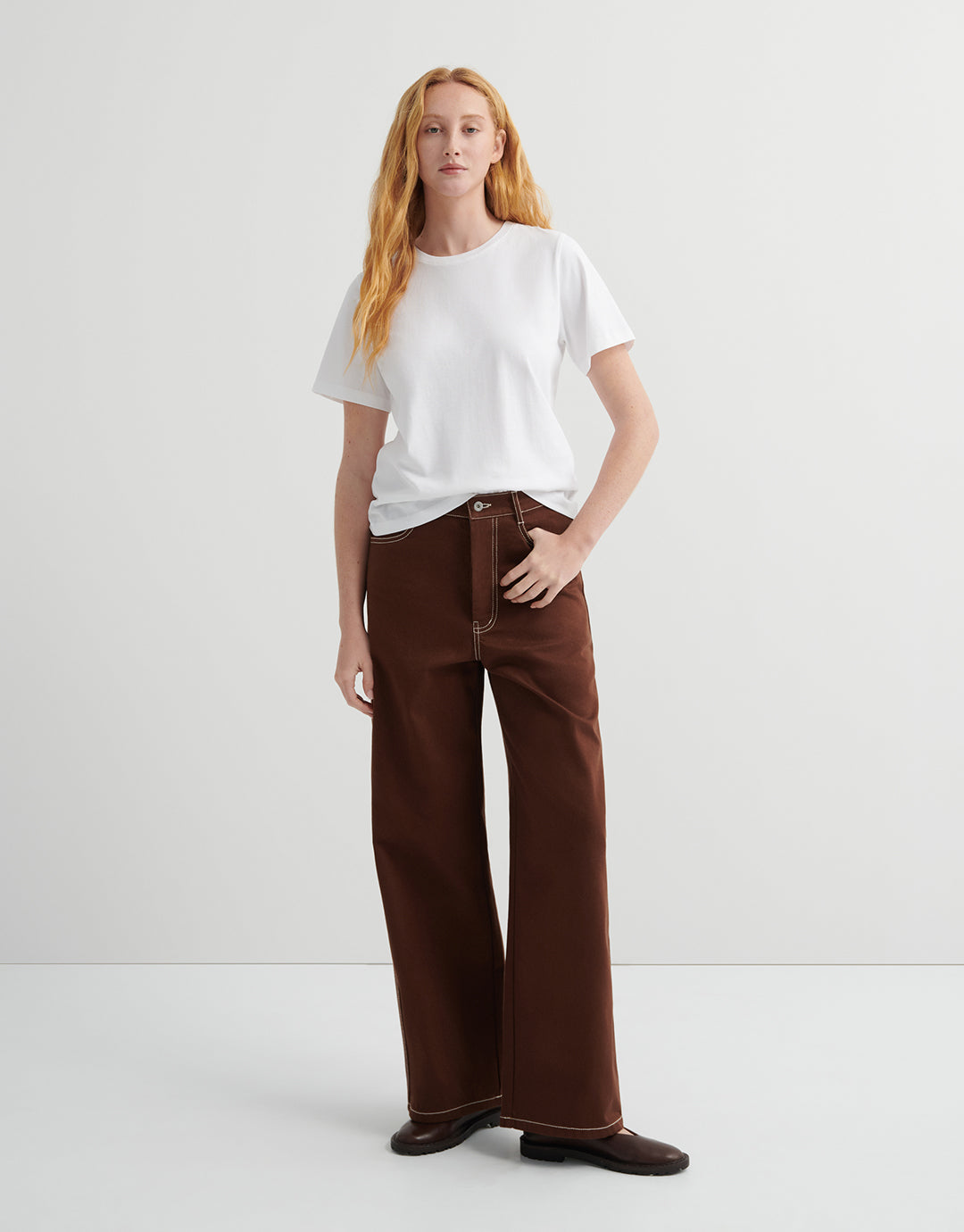 Craft Jeans - Brown Denim by Kowtow - view 6