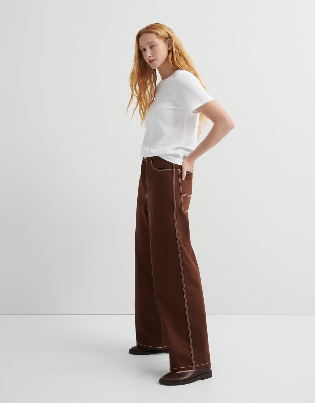 Craft Jeans - Brown Denim by Kowtow - view 5