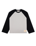 Crew Raglan - Ash/Black - Checks Downtown