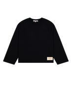 Crew Raglan - Black/Black - Checks Downtown