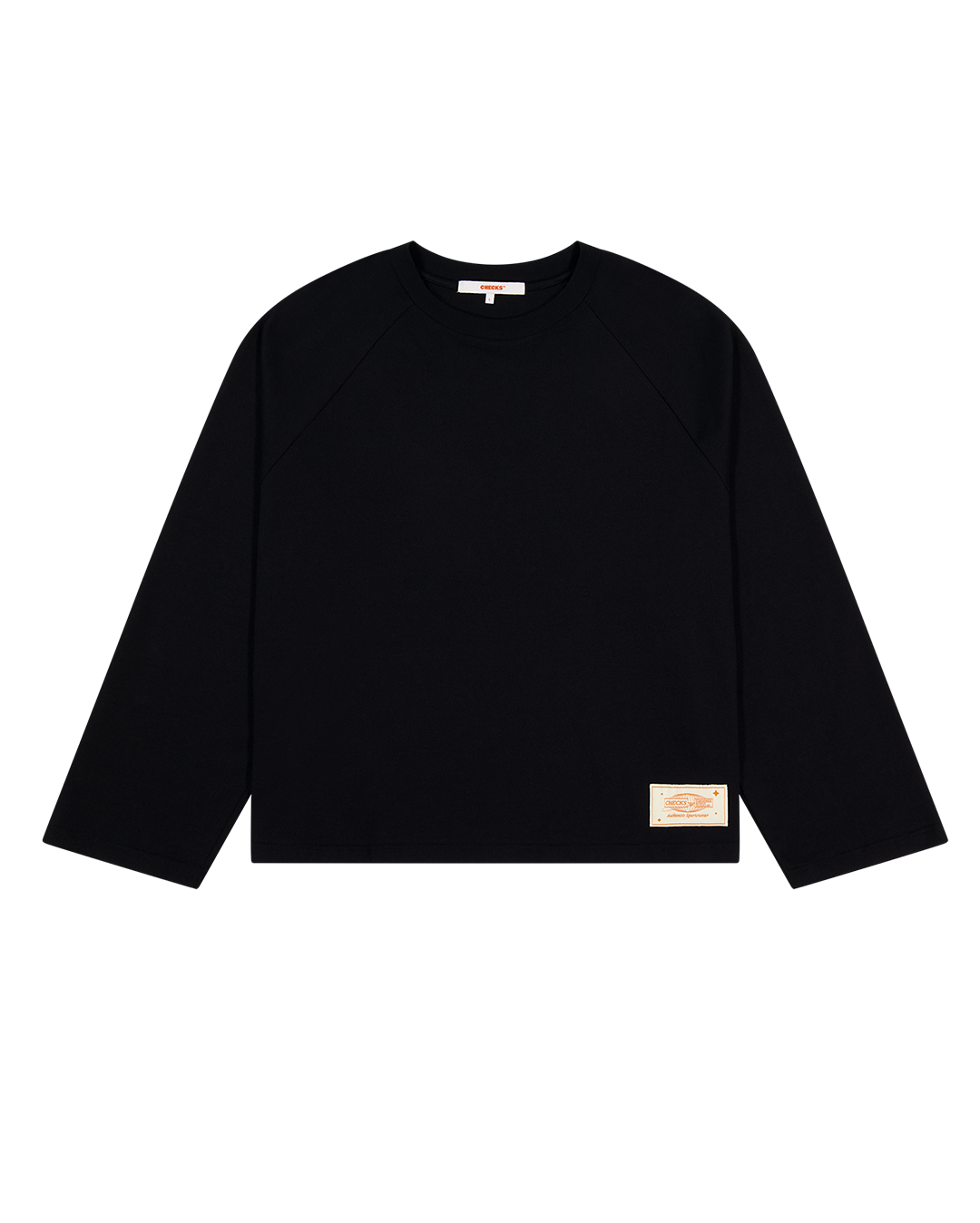 Crew Raglan - Black/Black - Checks Downtown