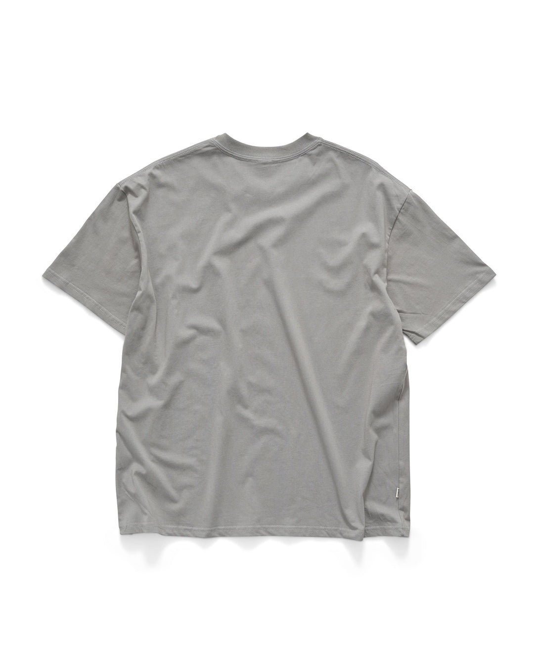 Cube Mid Block Short Sleeve T-Shirt - Ice Grey - S-Double